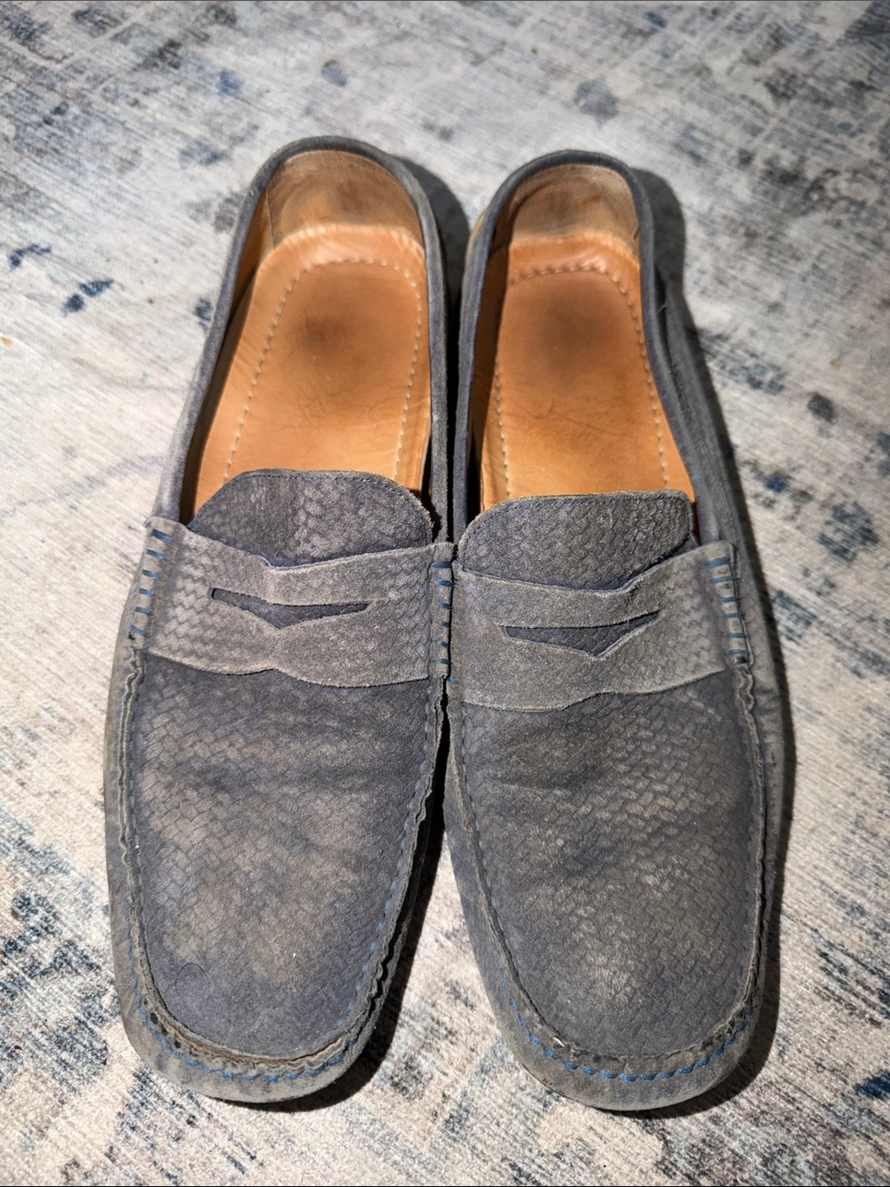 Gommus Men's Penny Loafers in Slate Gray